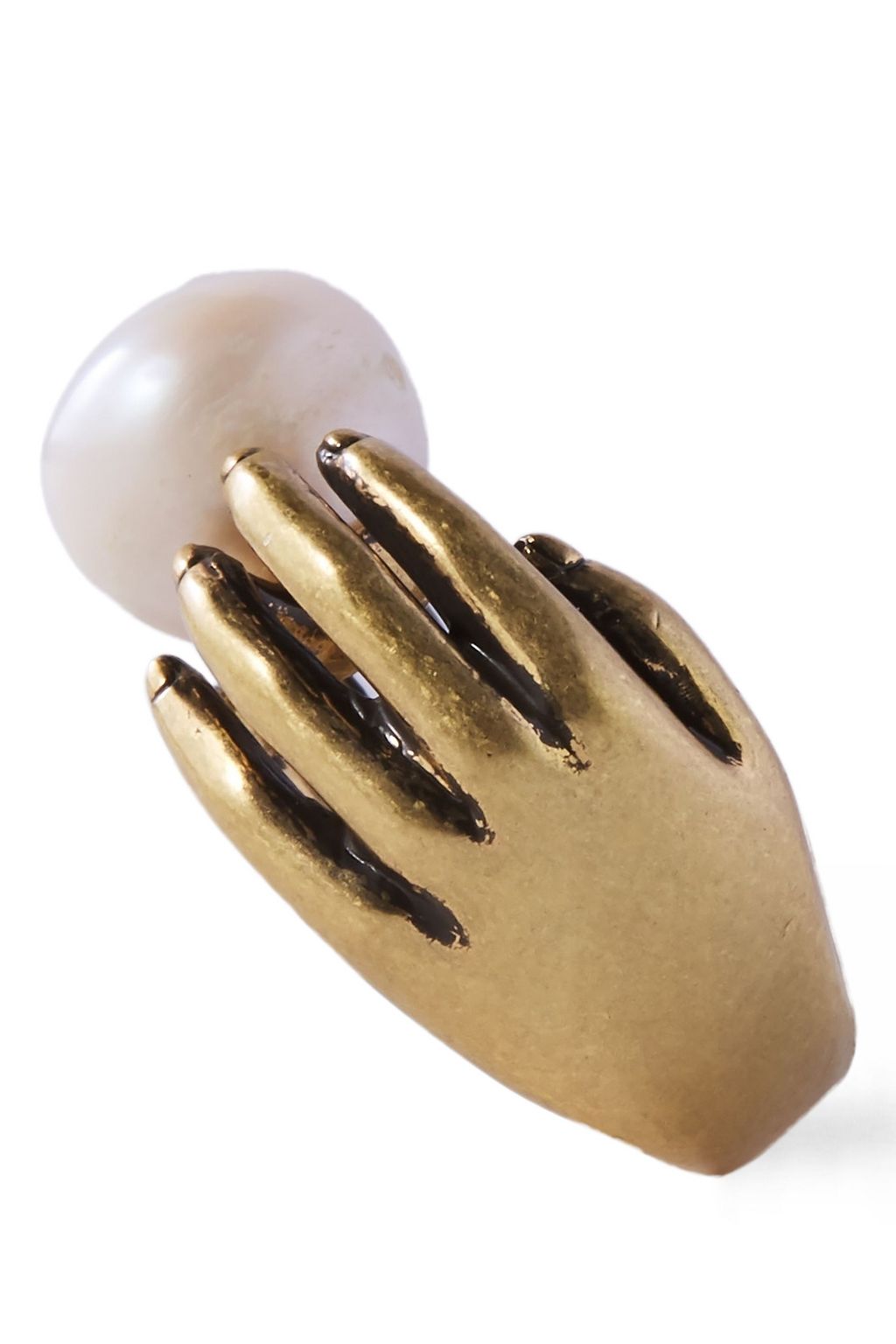 TORY BURCH Gold-tone mother-of-pearl ring