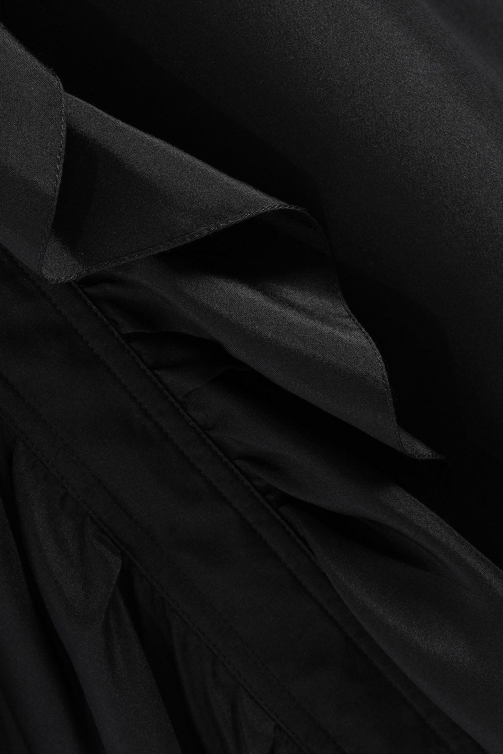 VICTORIA BECKHAM Ruched ruffled silk-habotai top