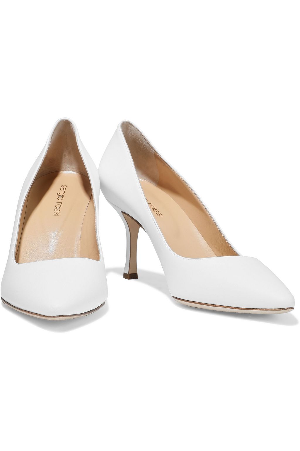 SERGIO ROSSI Secret textured-leather pumps