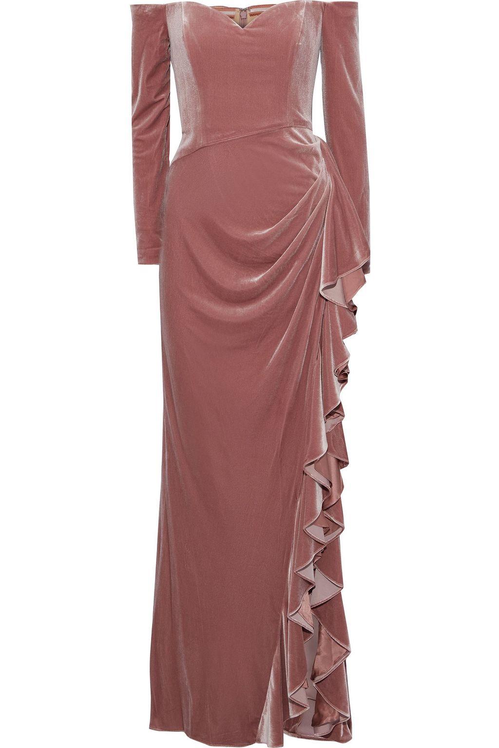 velvet designer gown