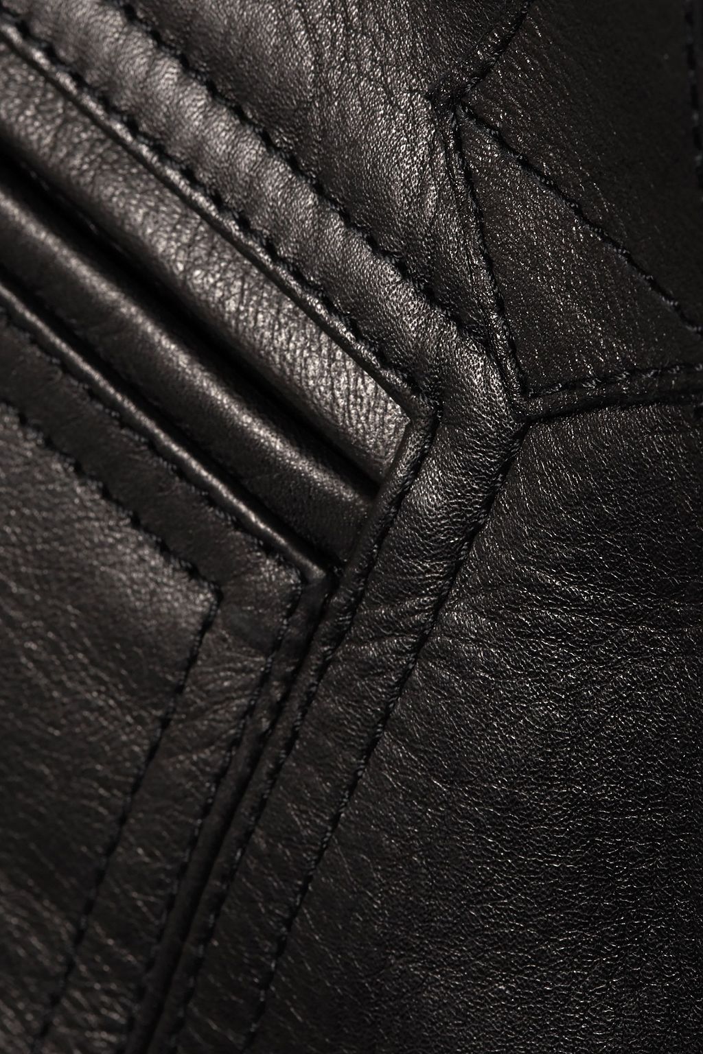 SAINT LAURENT Leather kick-flare pants