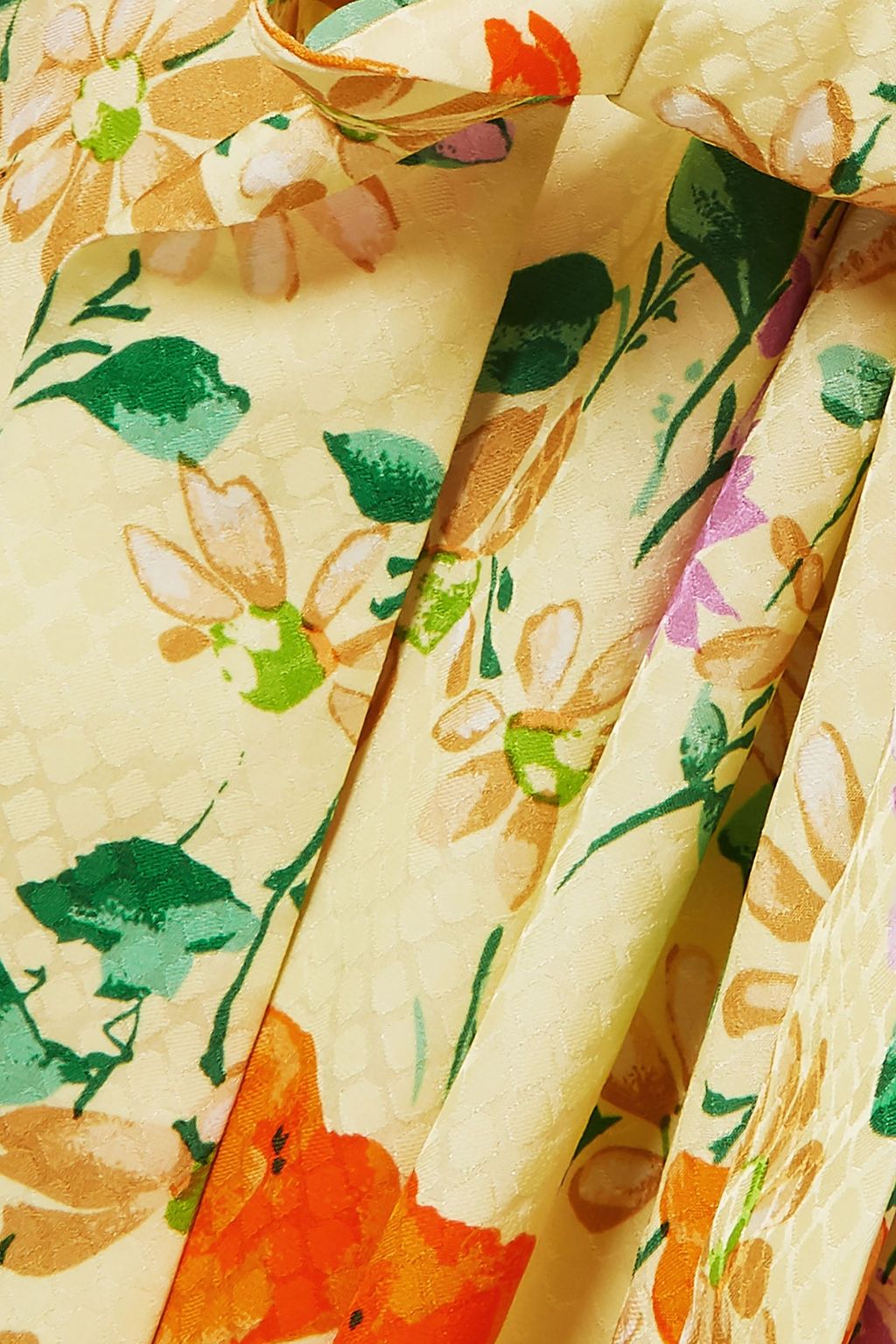 DRIES VAN NOTEN Floral-jacquard midi wrap dress