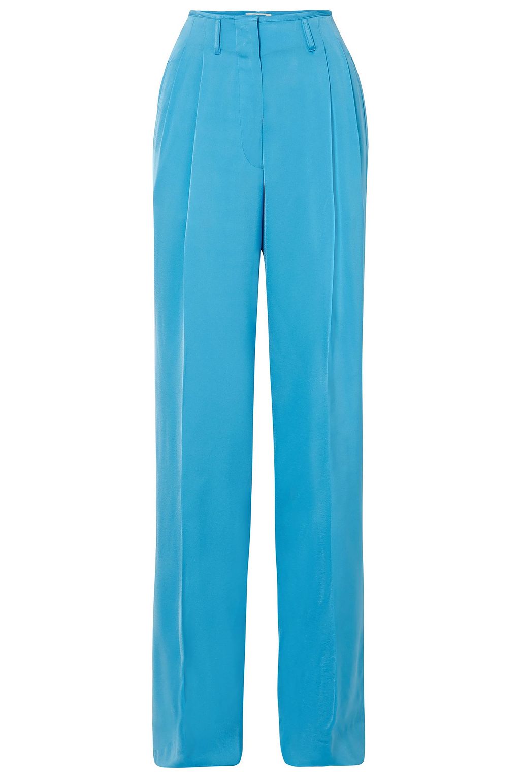 light blue satin pants