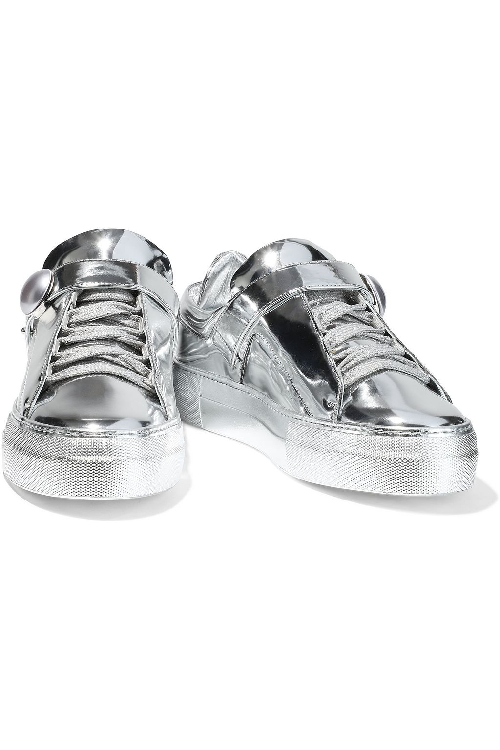 NICHOLAS KIRKWOOD Pearlogy mirrored-leather sneakers