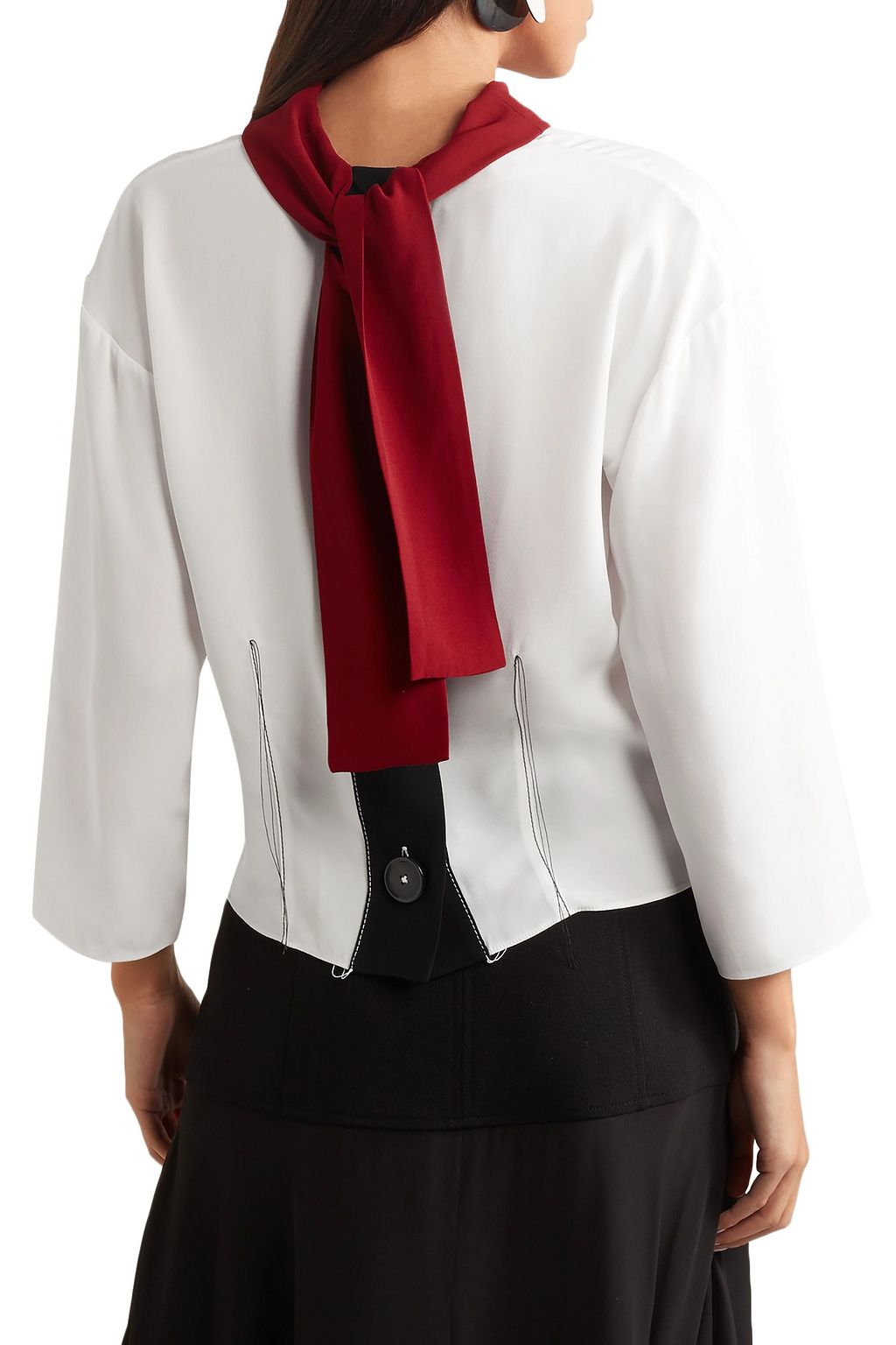 MARNI Tie-back crepe top