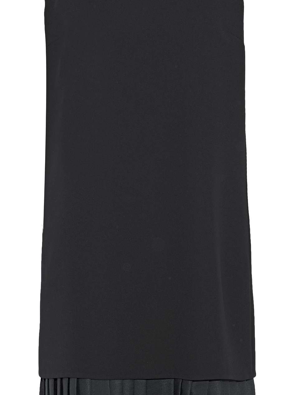 pleated crepe de chine and cady dress