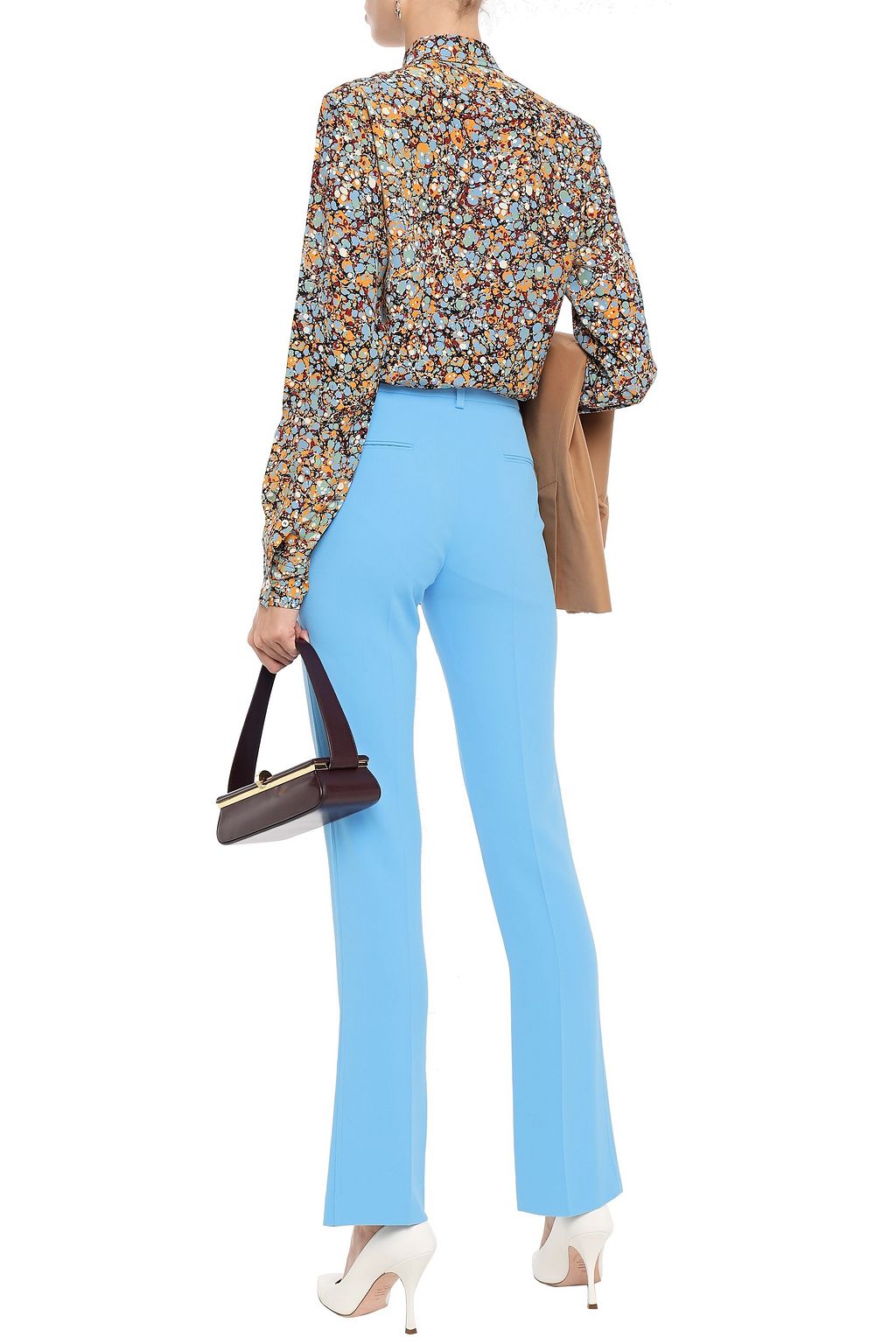 VICTORIA BECKHAM Printed silk crepe de chine shirt