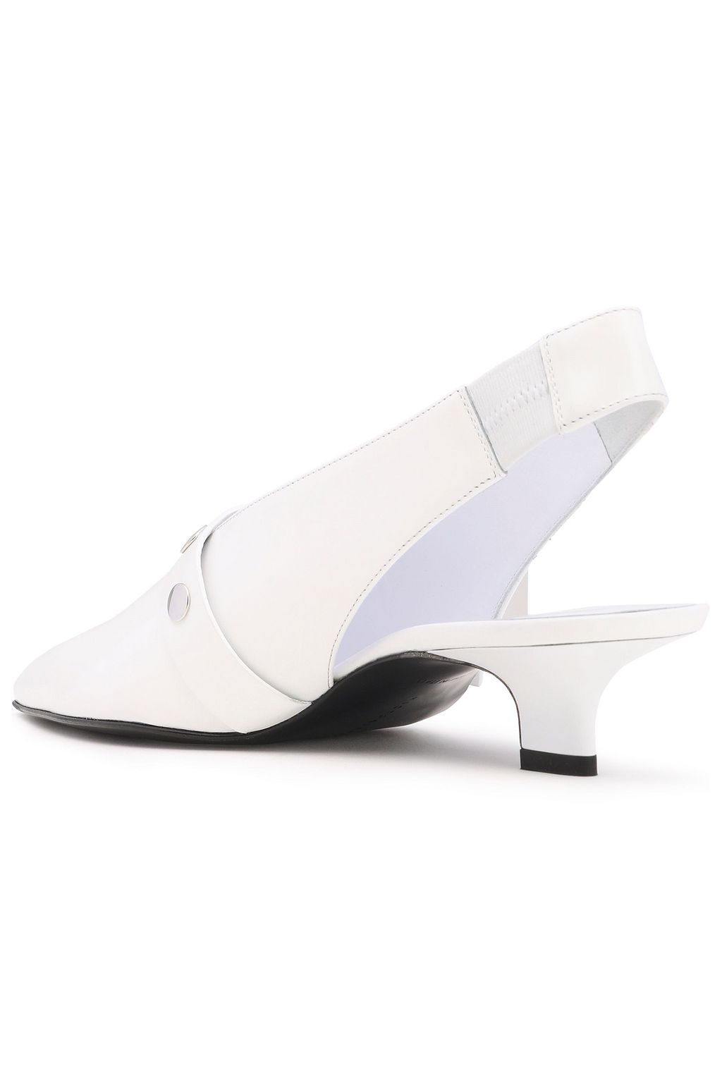 VICTORIA BECKHAM Punky buckle-detailed studded leather slingback pumps