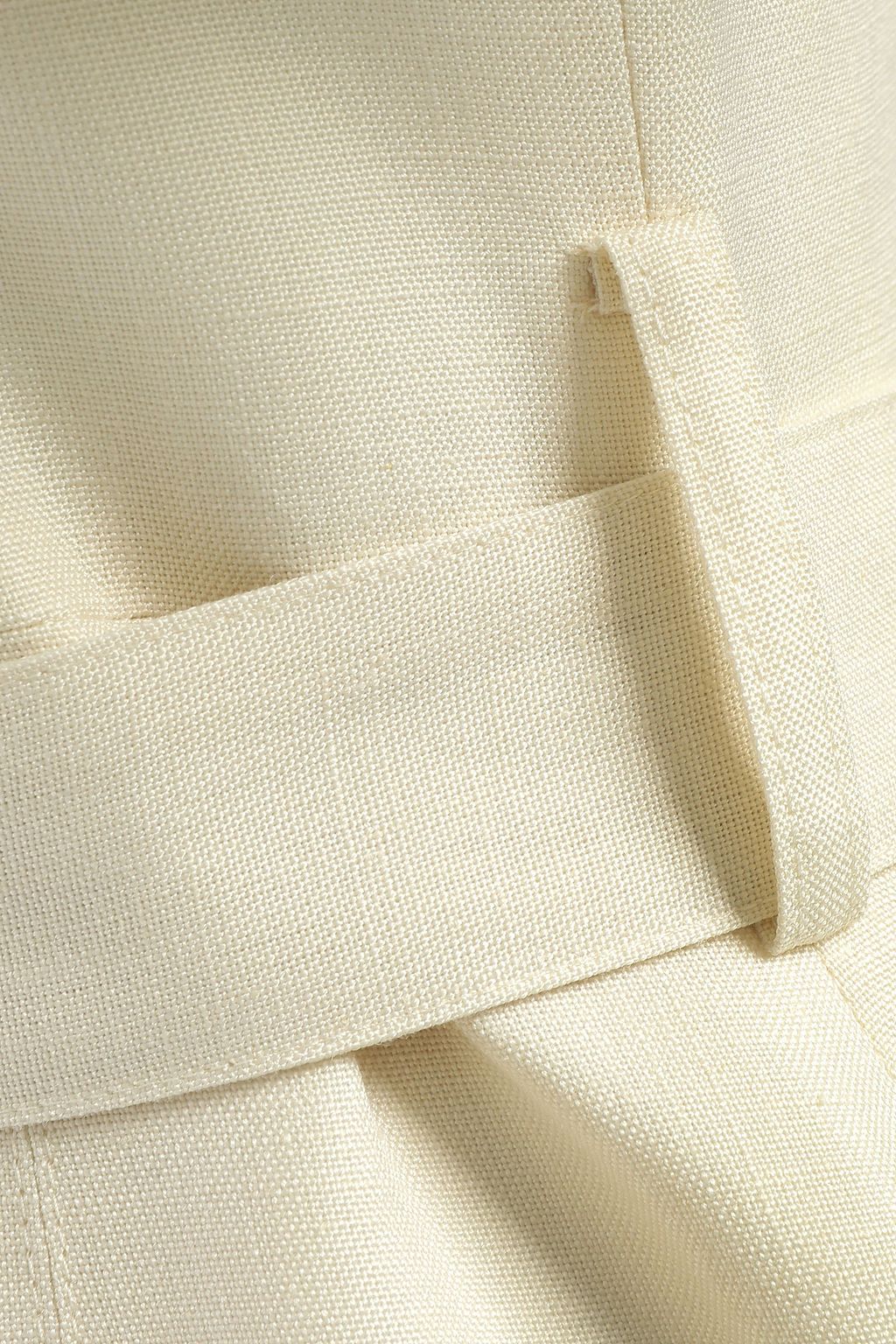VICTORIA, VICTORIA BECKHAM Belted zip-detailed woven mini shirt dress