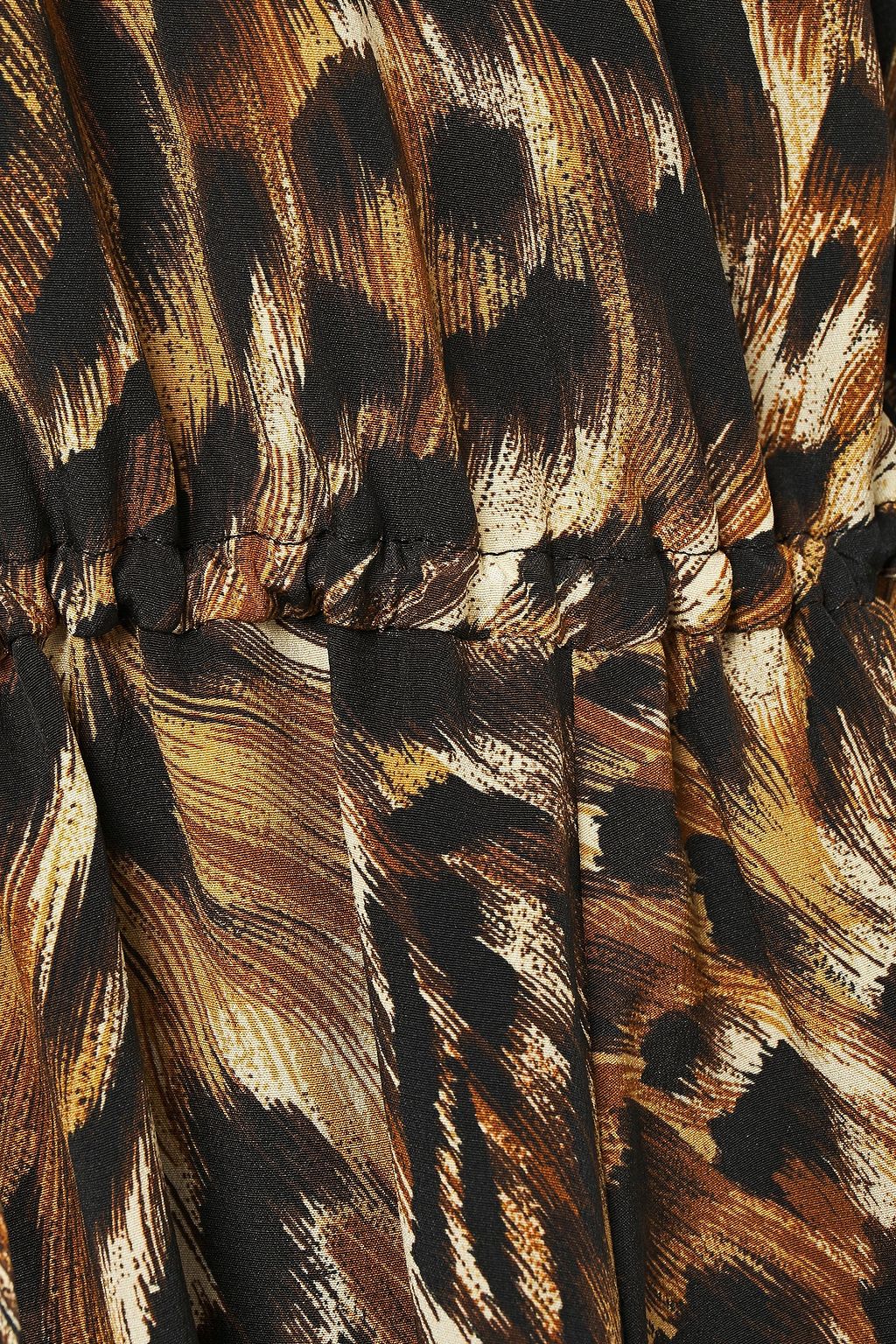 SAINT LAURENT Leopard-print silk crepe de chine mini dress