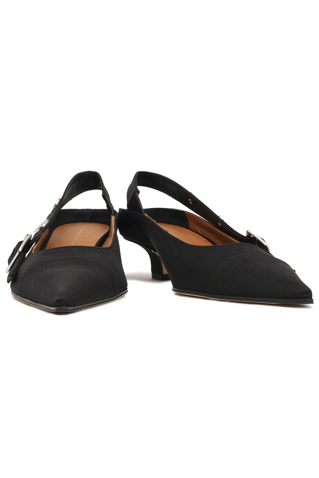 VICTORIA BECKHAM Two-tone satin slingback pumps