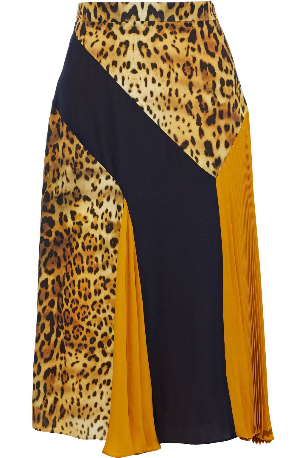 leopard print chiffon skirt
