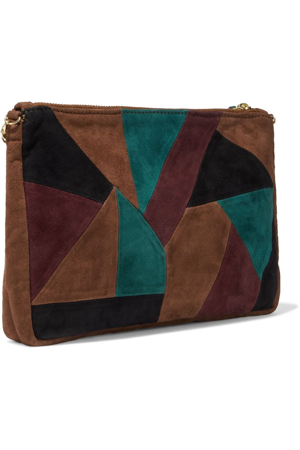 ANTIK BATIK Austin patchwork suede clutch