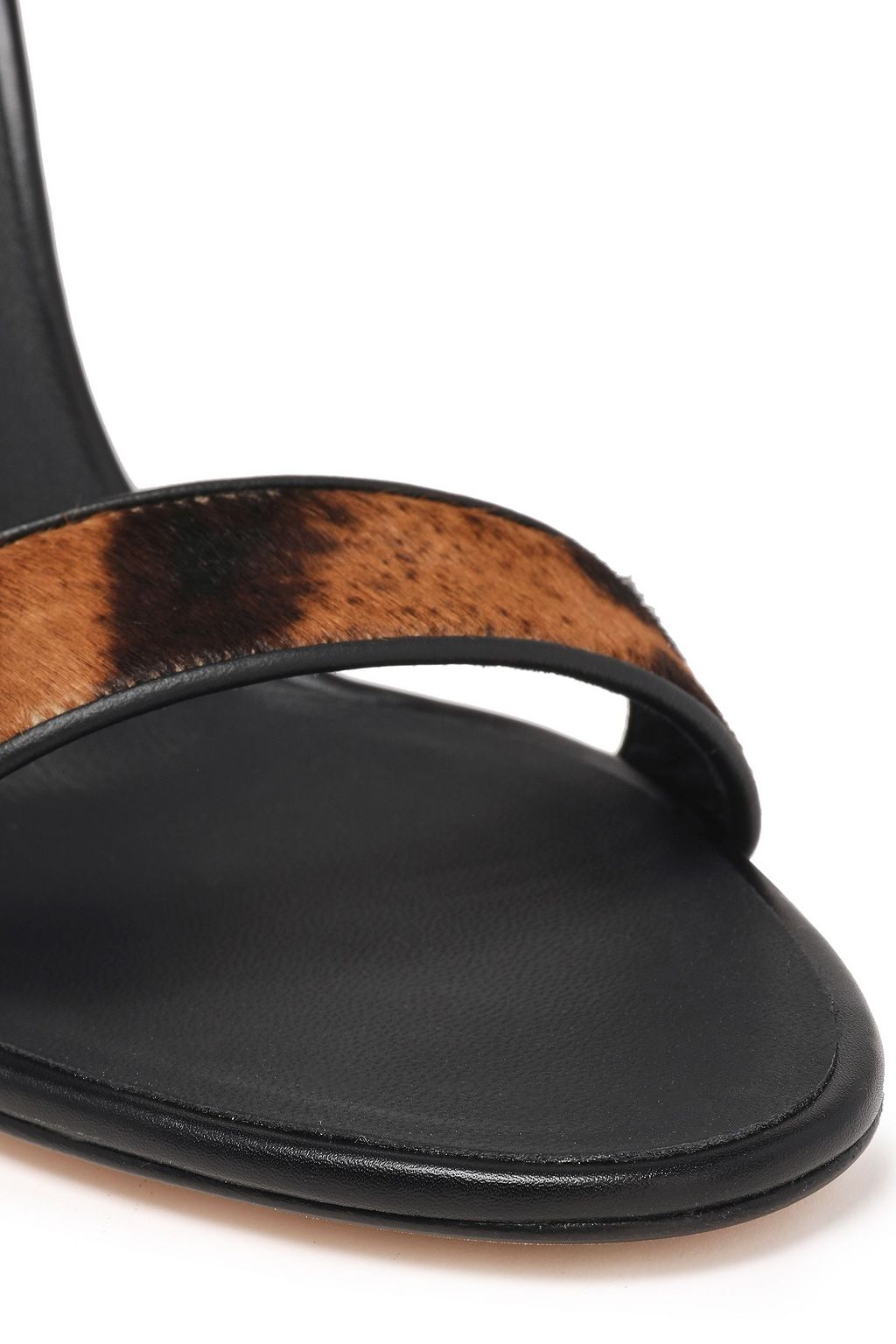 VICTORIA BECKHAM Leopard-print calf hair sandals