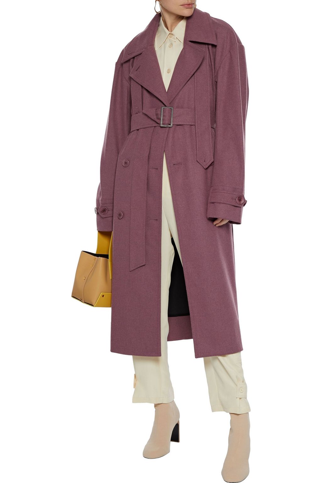 TIBI Brushed-twill trench coat