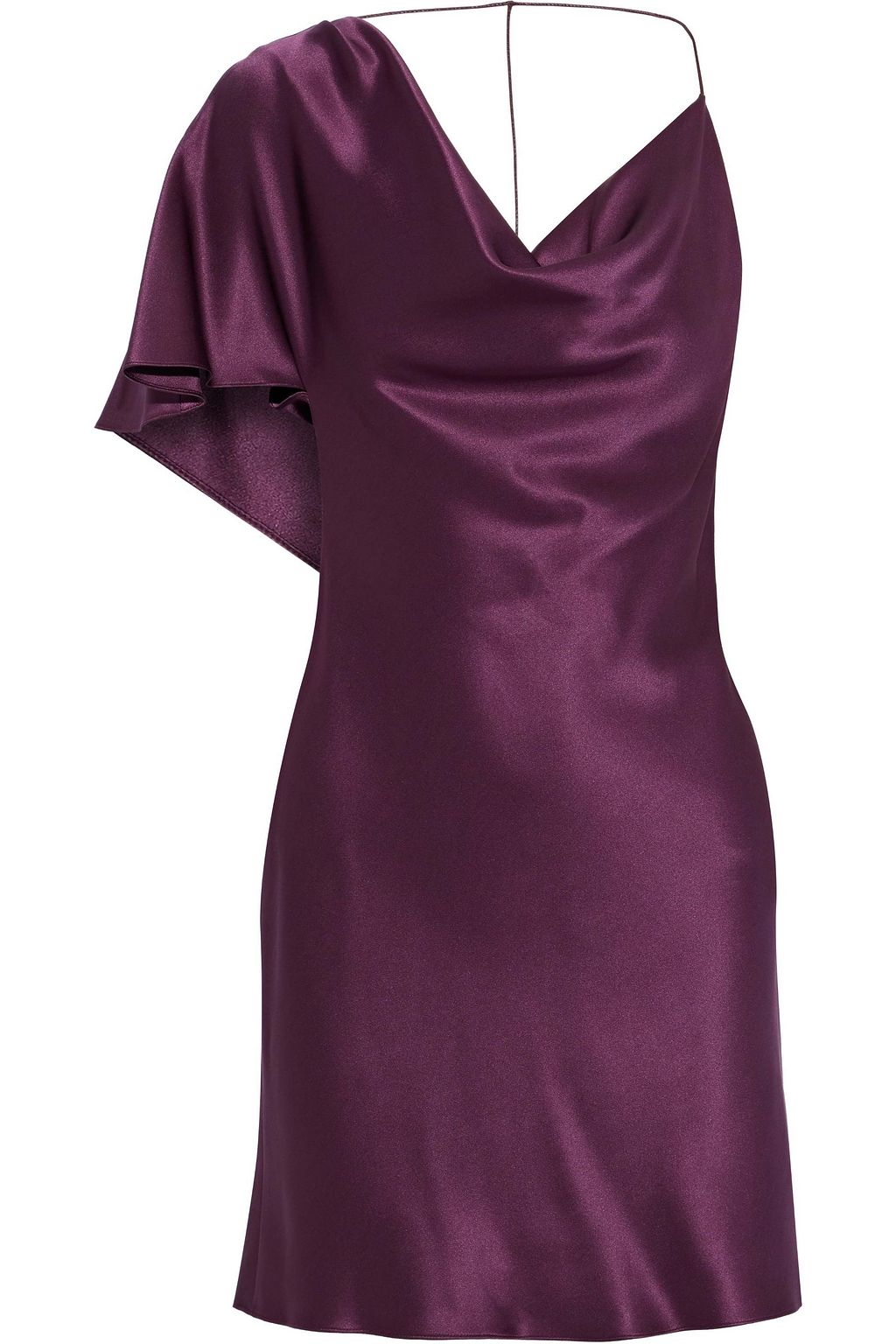 plum silk dress