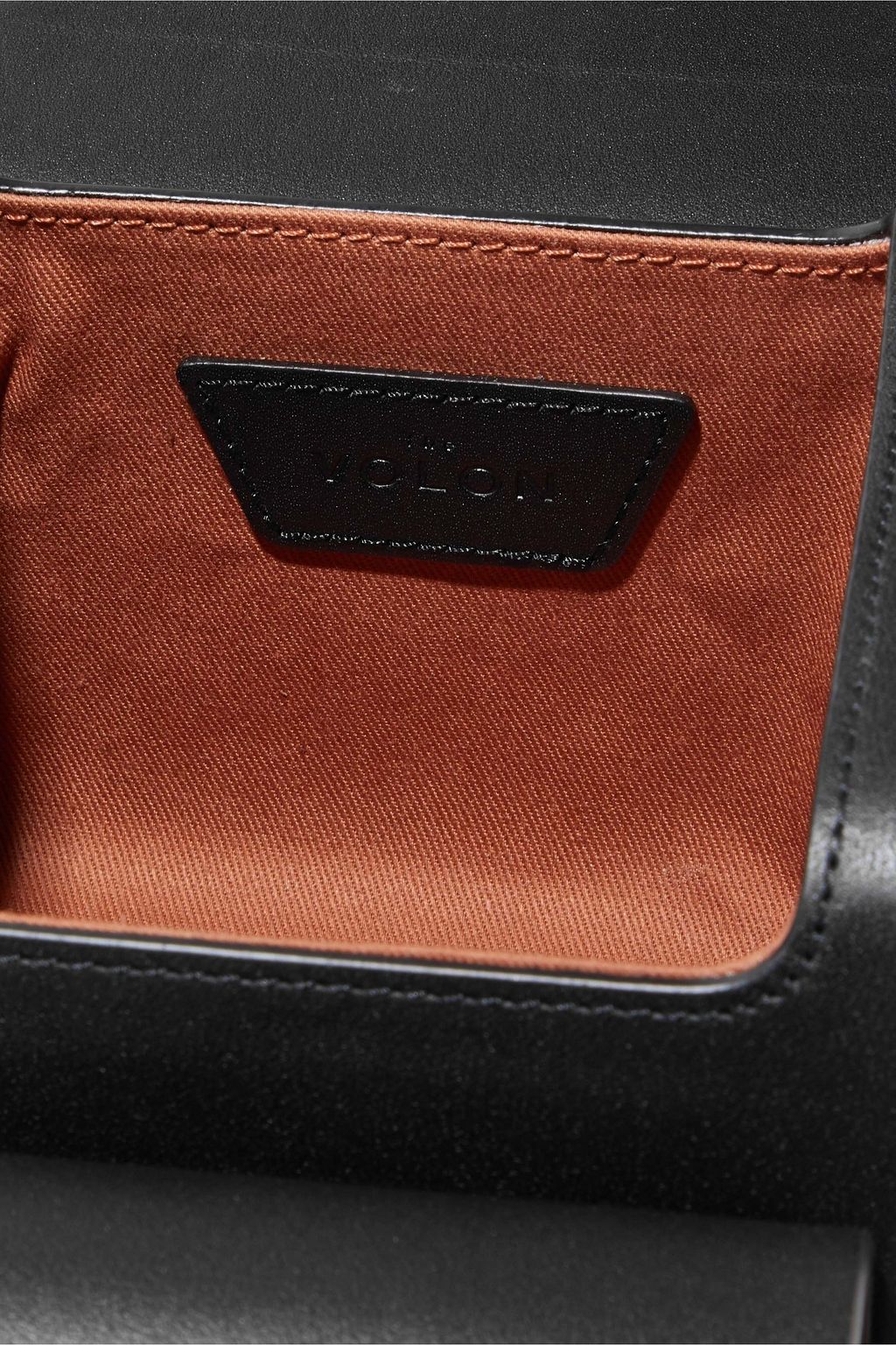 THE VOLON Textured-leather shoulder bag