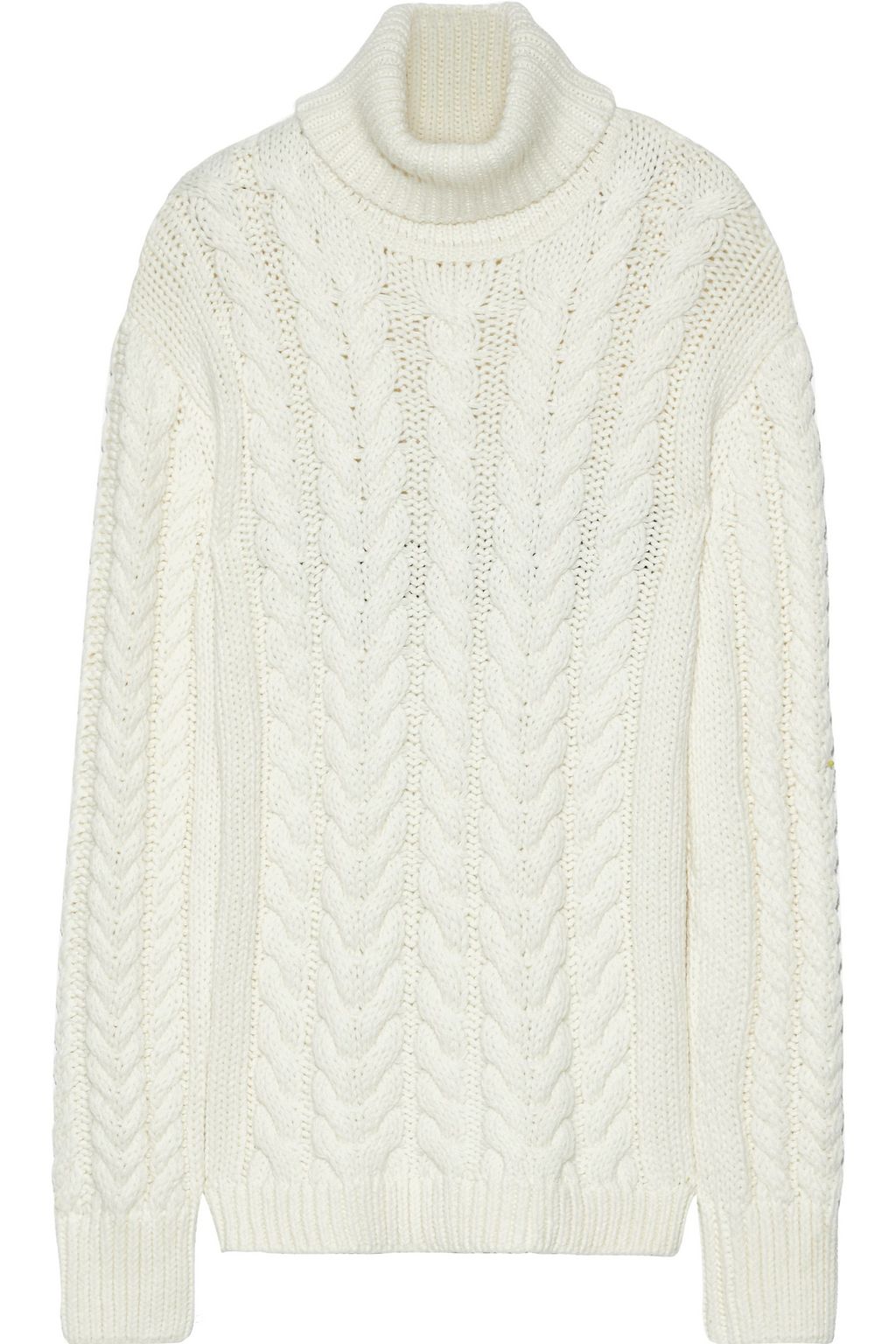 ivory cable knit turtleneck sweater