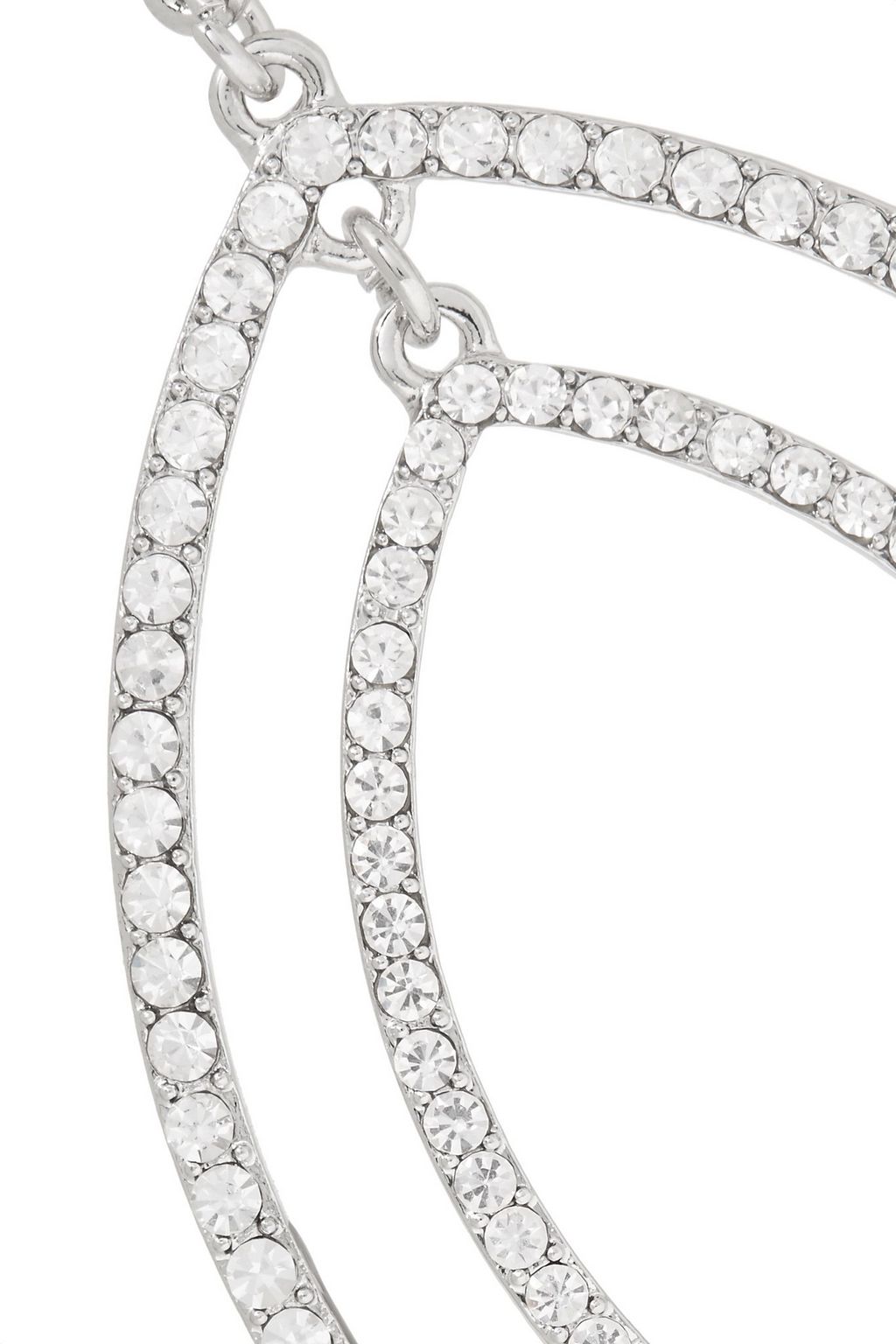 KENNETH JAY LANE Silver-tone crystal earrings