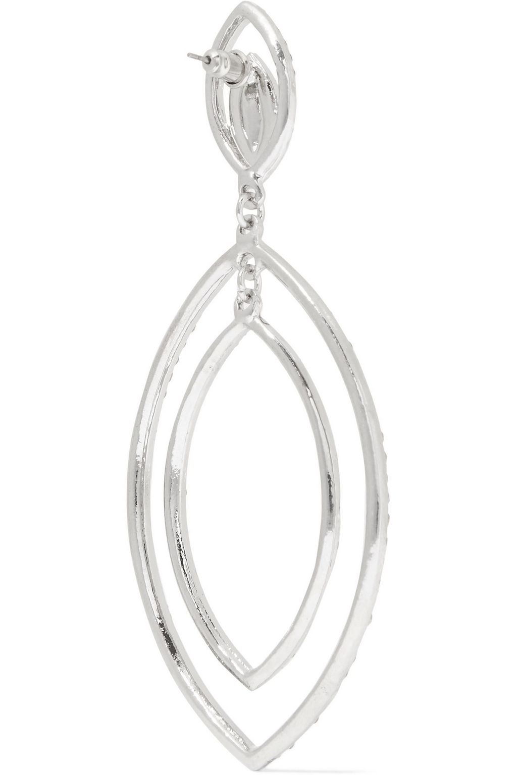 KENNETH JAY LANE Silver-tone crystal earrings