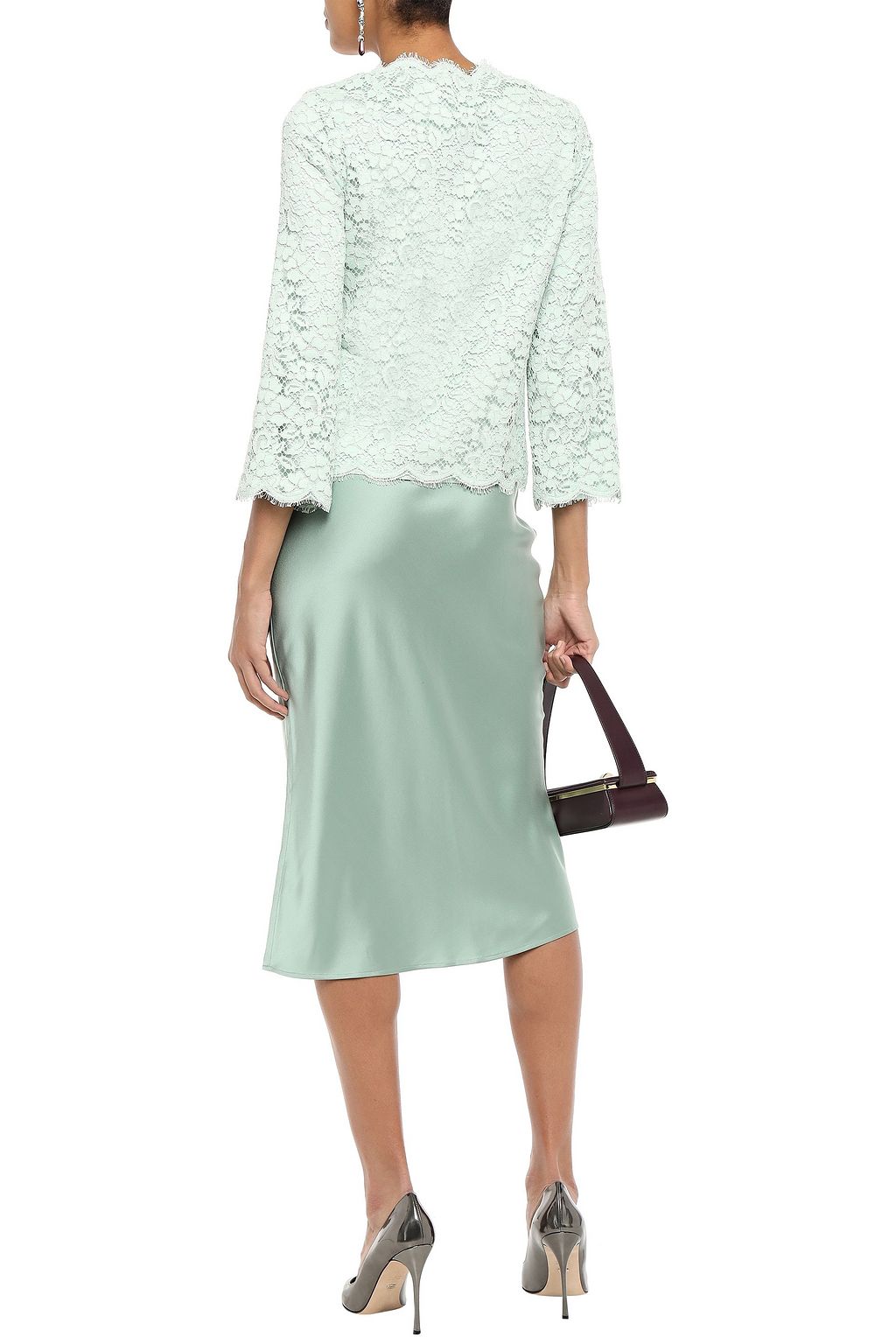 DOLCE&GABBANA Scalloped cotton-blend corded lace jacket