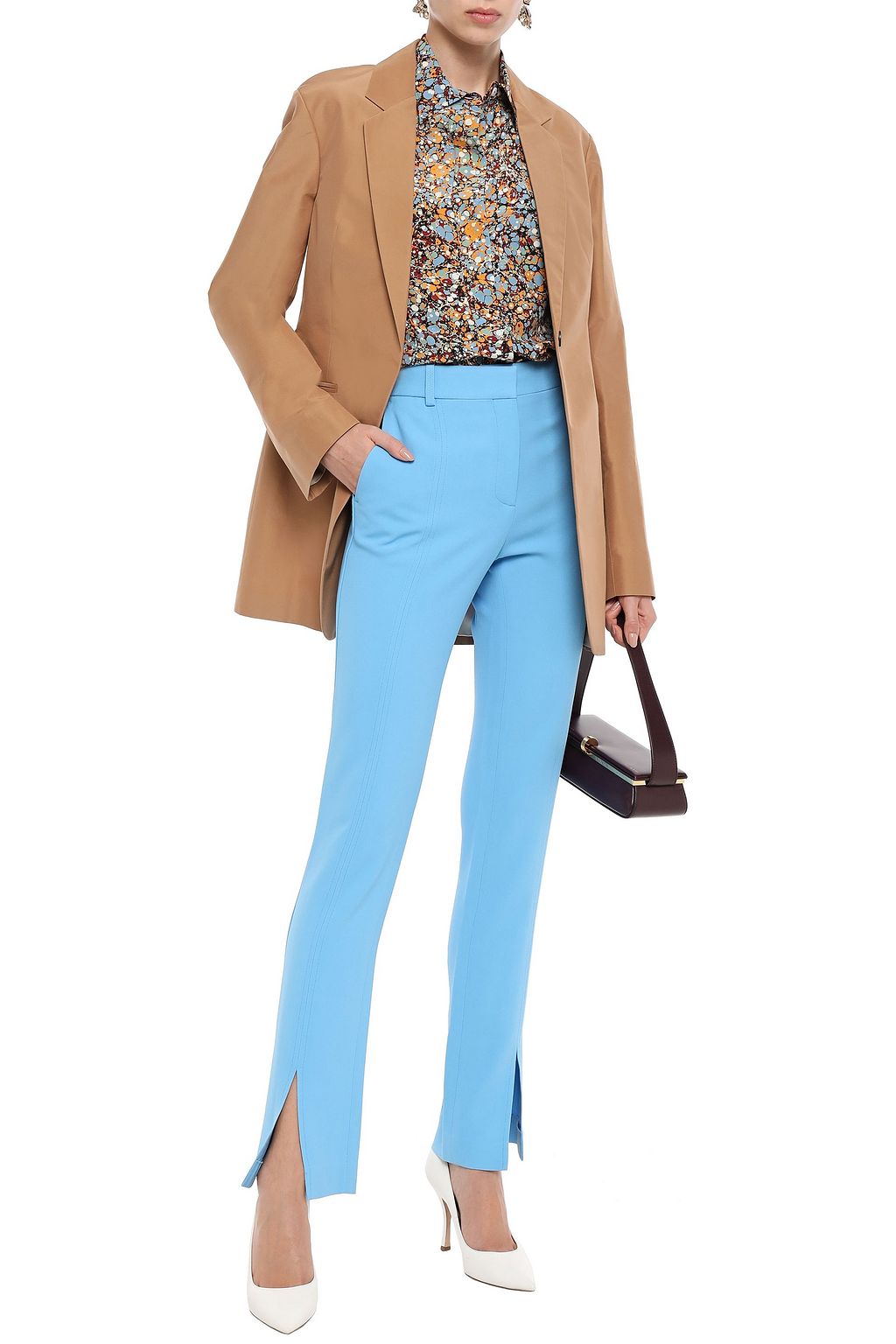 VICTORIA BECKHAM Cotton and silk-blend blazer