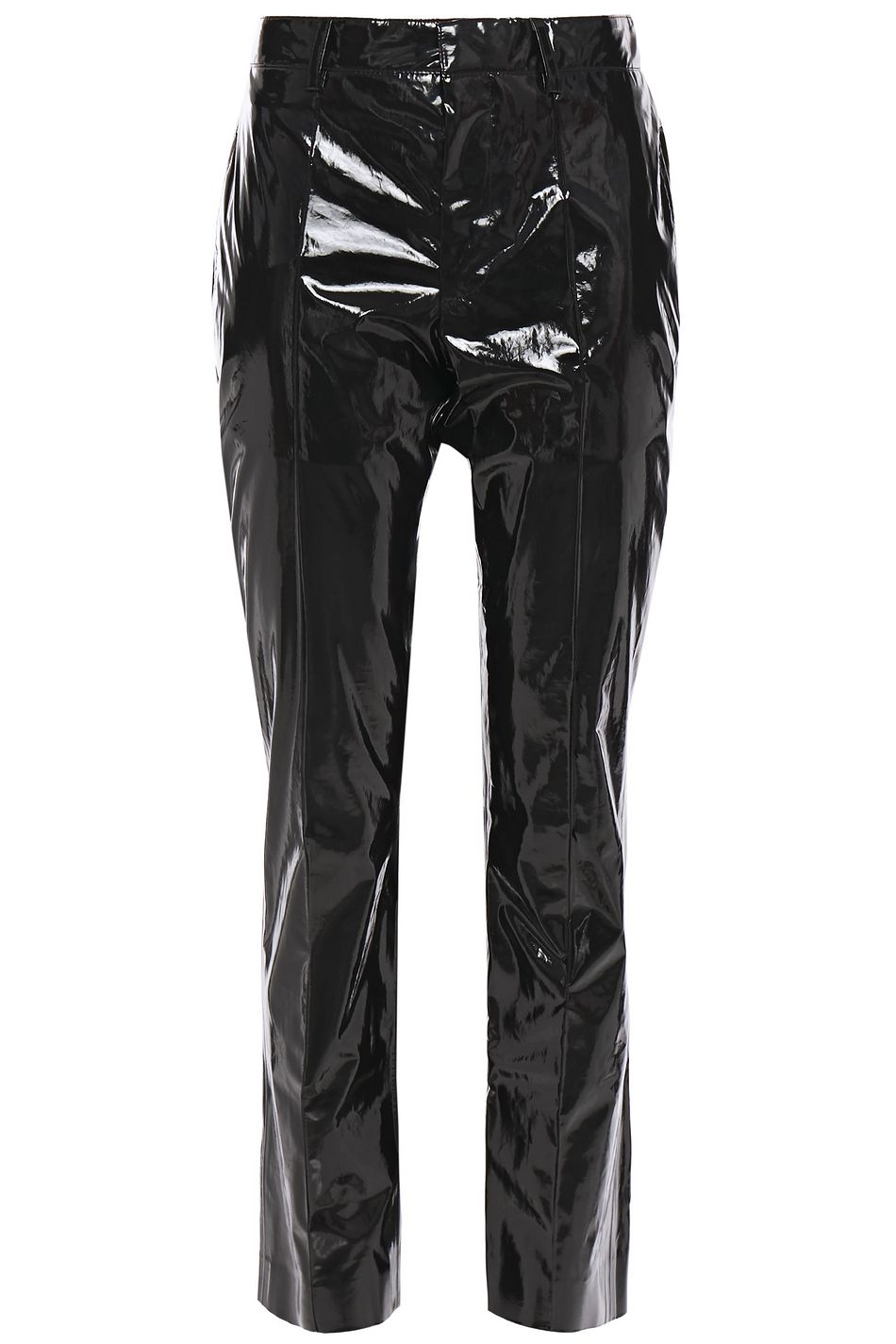 black vinyl jeans