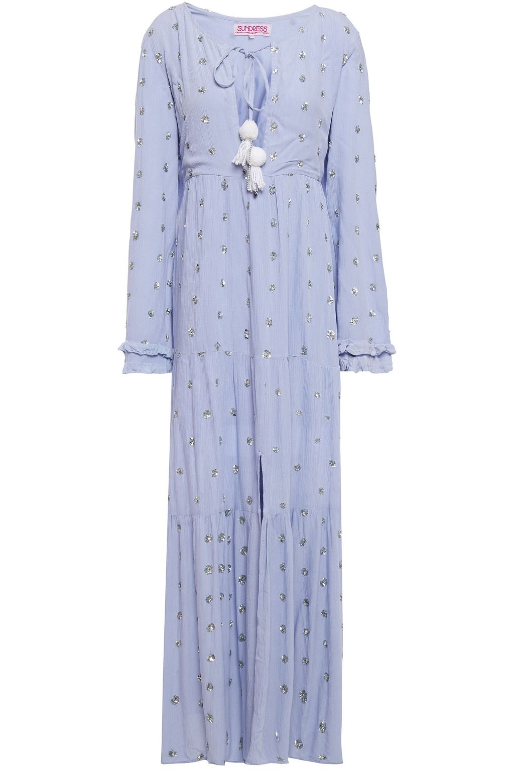 light blue embellished dress