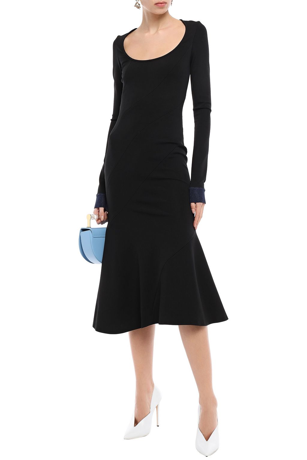 VICTORIA BECKHAM Fluted cady midi dress