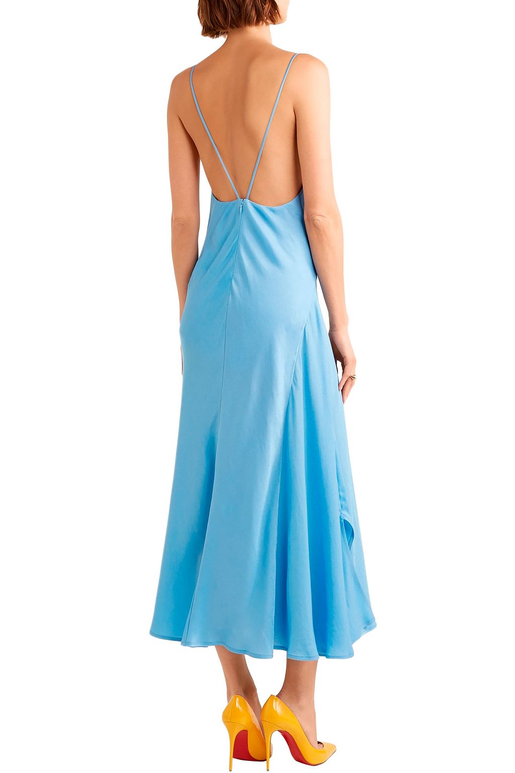 VICTORIA BECKHAM Satin-crepe midi dress