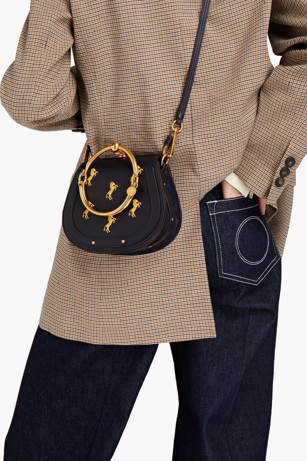 CHLOÉ Nile embroidered leather tote