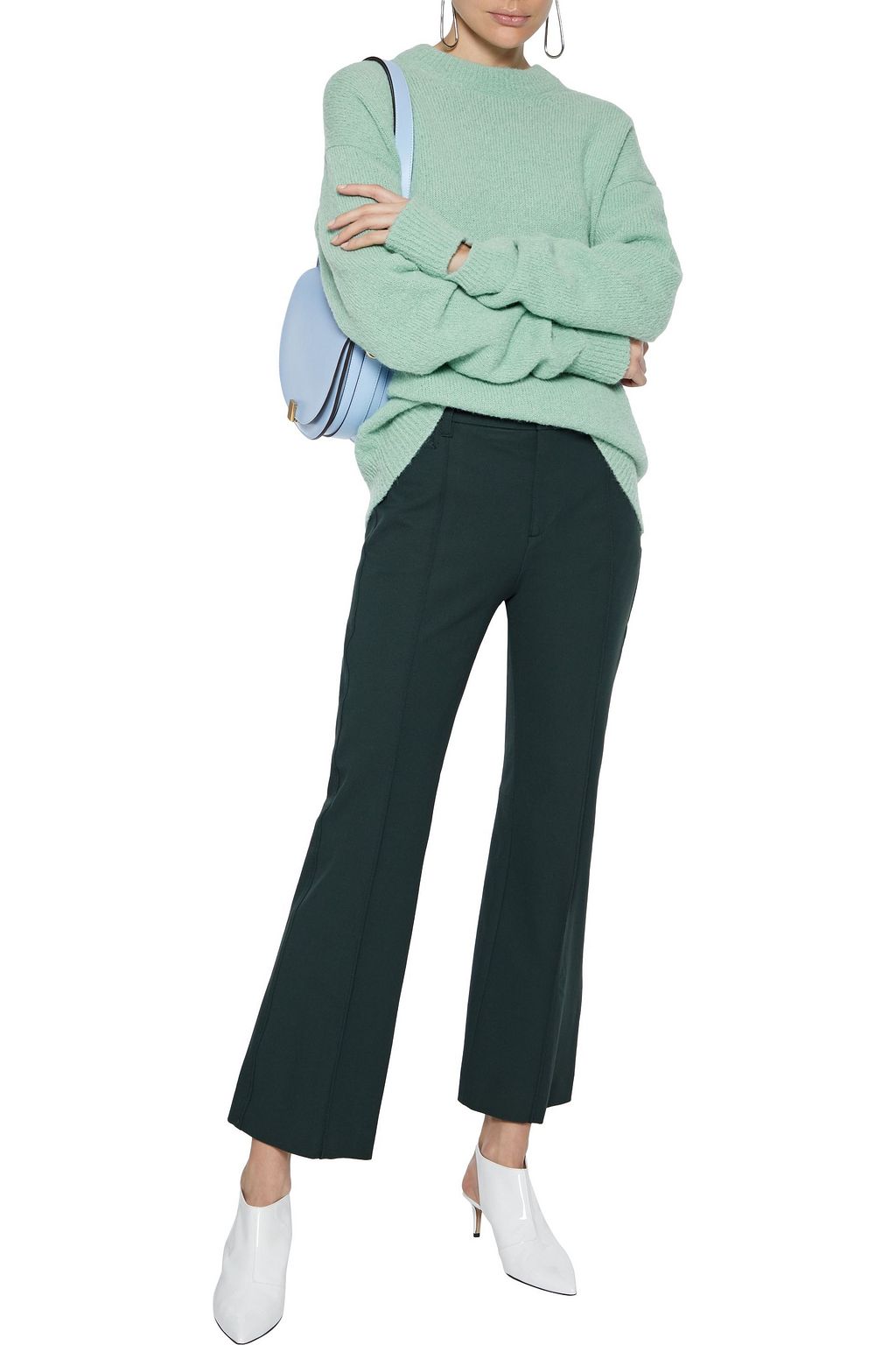 TIBI Airy cutout alpaca-blend sweater