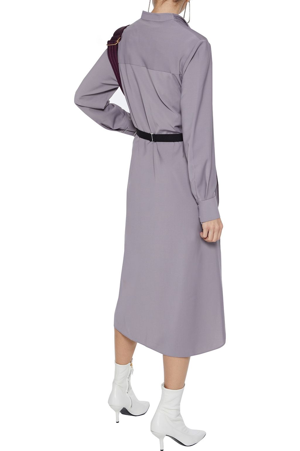 TIBI Layered woven peplum midi dress