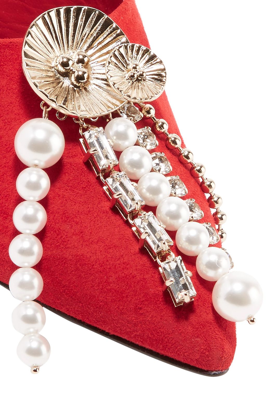MAGDA BUTRYM Embellished suede mules