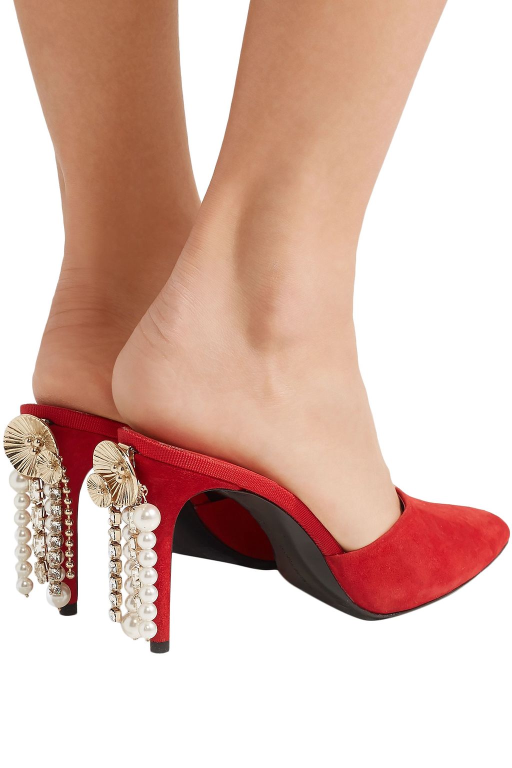 MAGDA BUTRYM Embellished suede mules