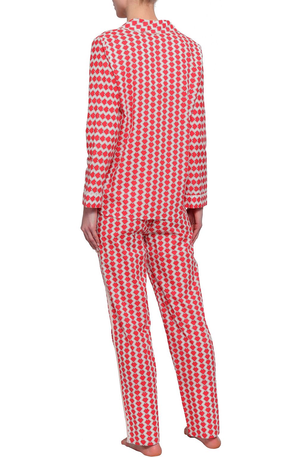 YOLKE Printed cotton-poplin pajama set