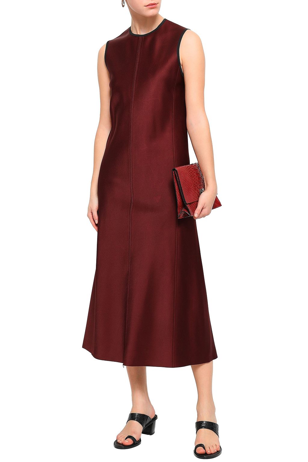 JOSEPH Sutton satin midi dress