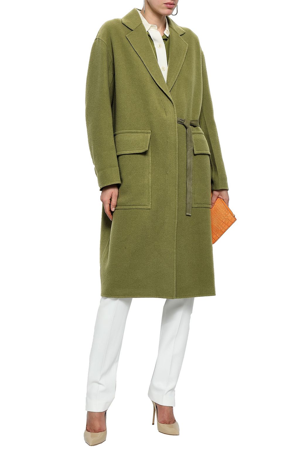 JOSEPH Silla buckled wool and cashmere-blend coat