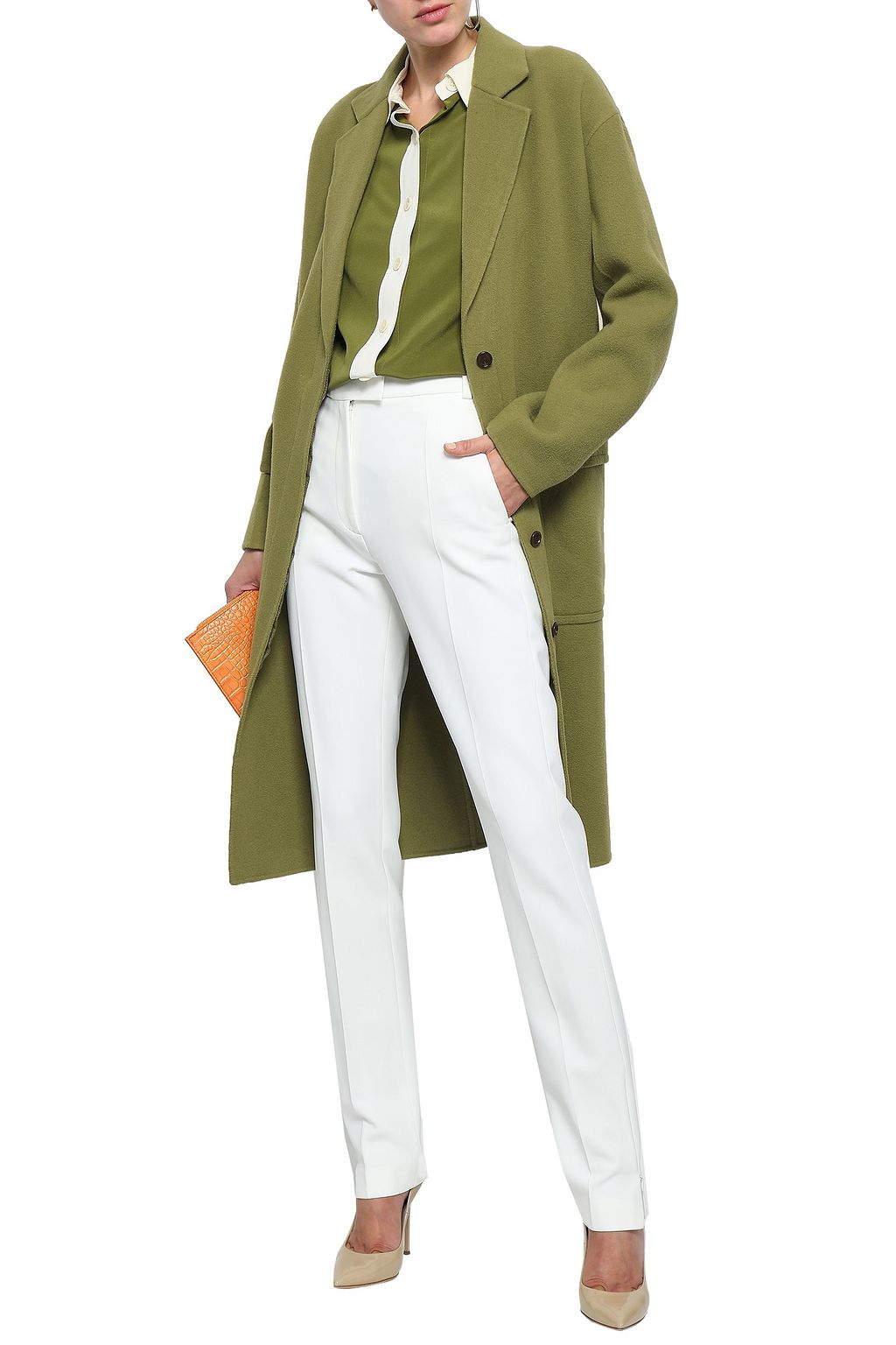 JOSEPH Silla buckled wool and cashmere-blend coat
