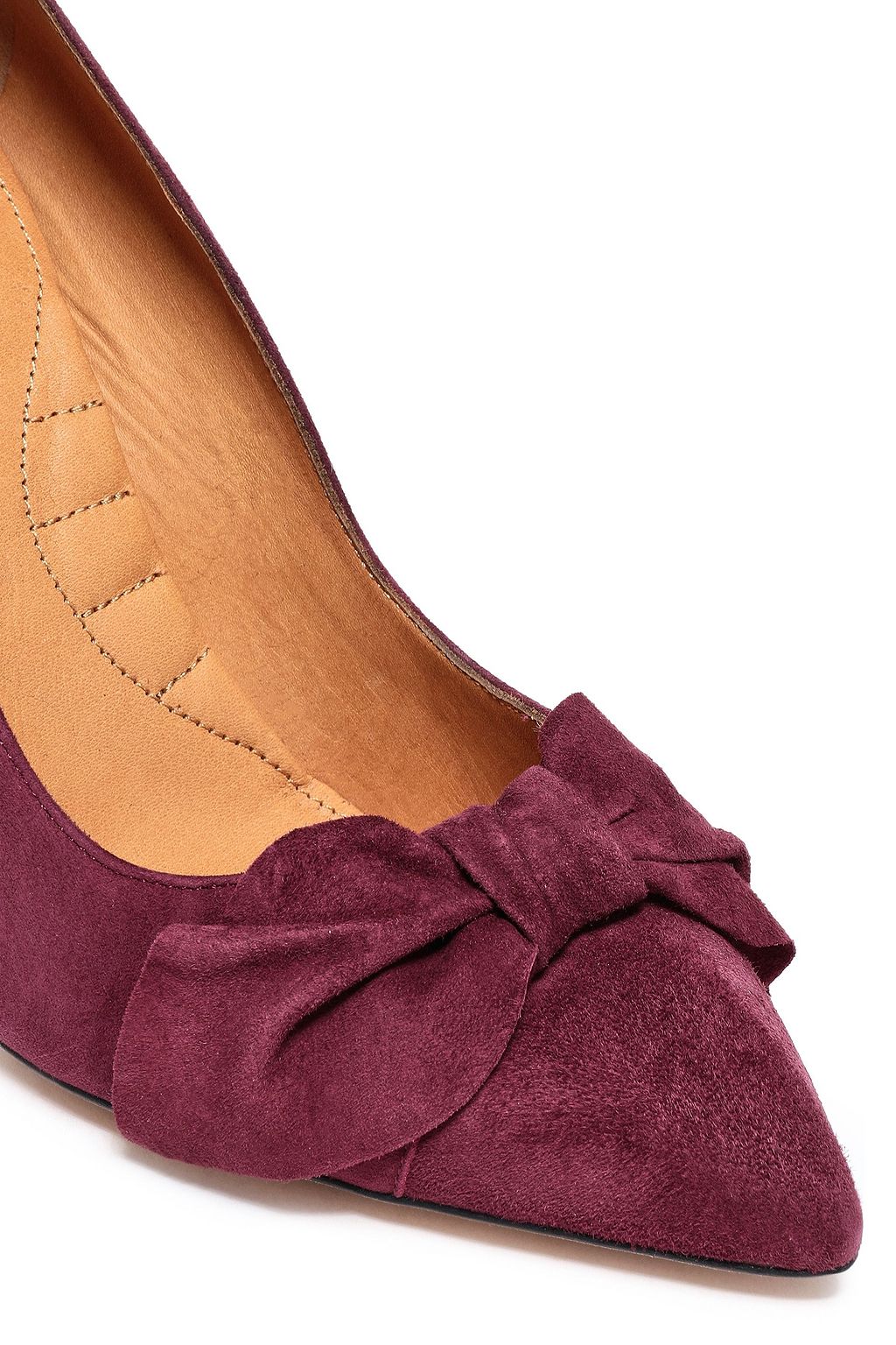 IRO Escaknot bow-embellished suede pumps