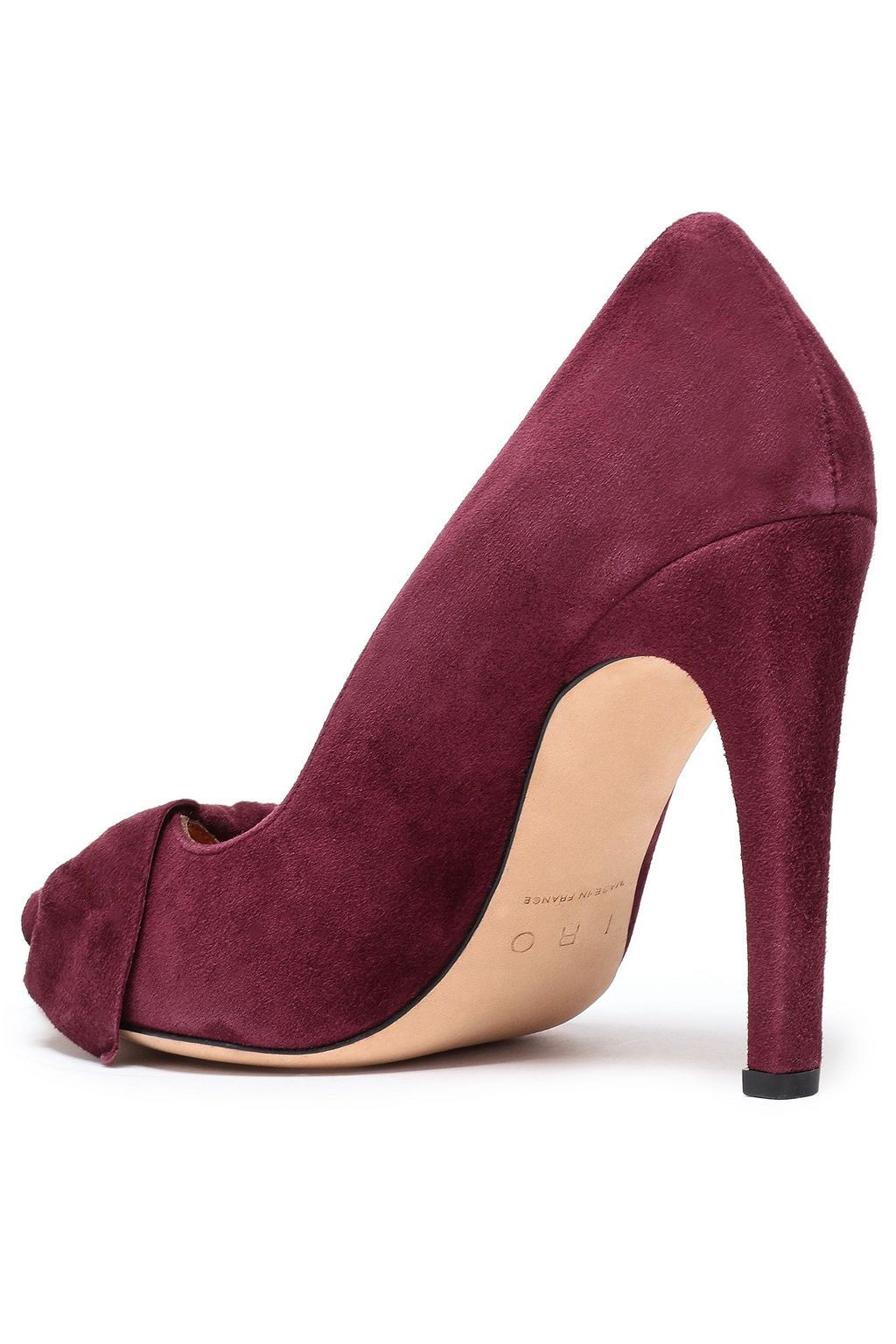 IRO Escaknot bow-embellished suede pumps