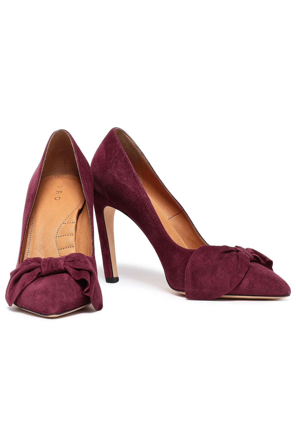 IRO Escaknot bow-embellished suede pumps