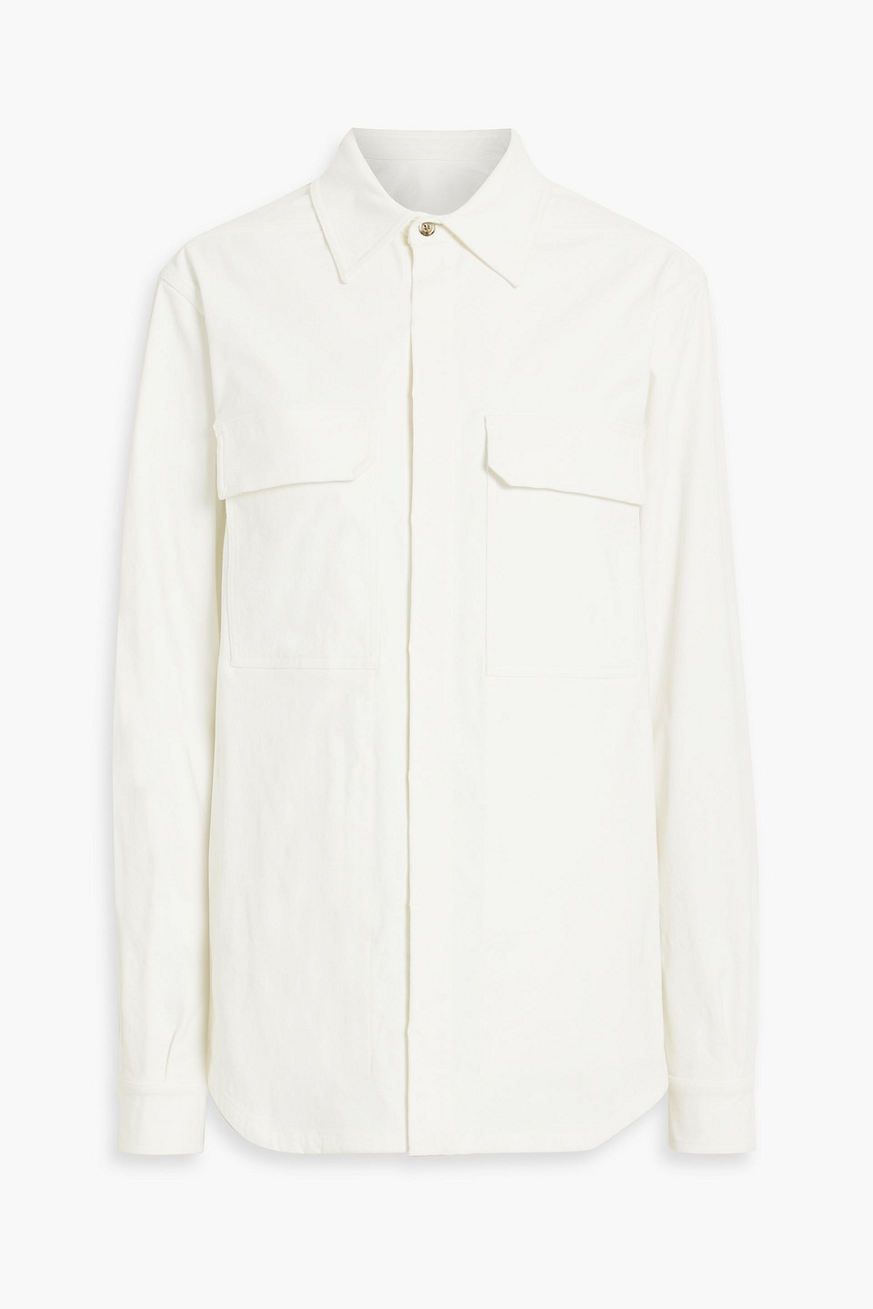 Rick Owens Strap-detailed Stretch-drill Jacket In Ivory