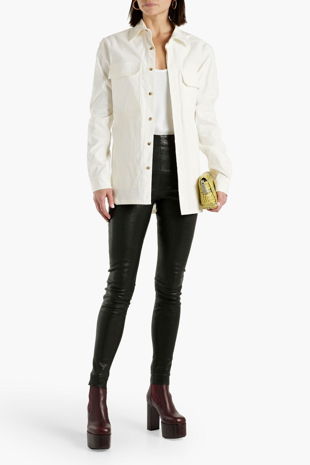 RICK OWENS Strap-detailed stretch-drill jacket