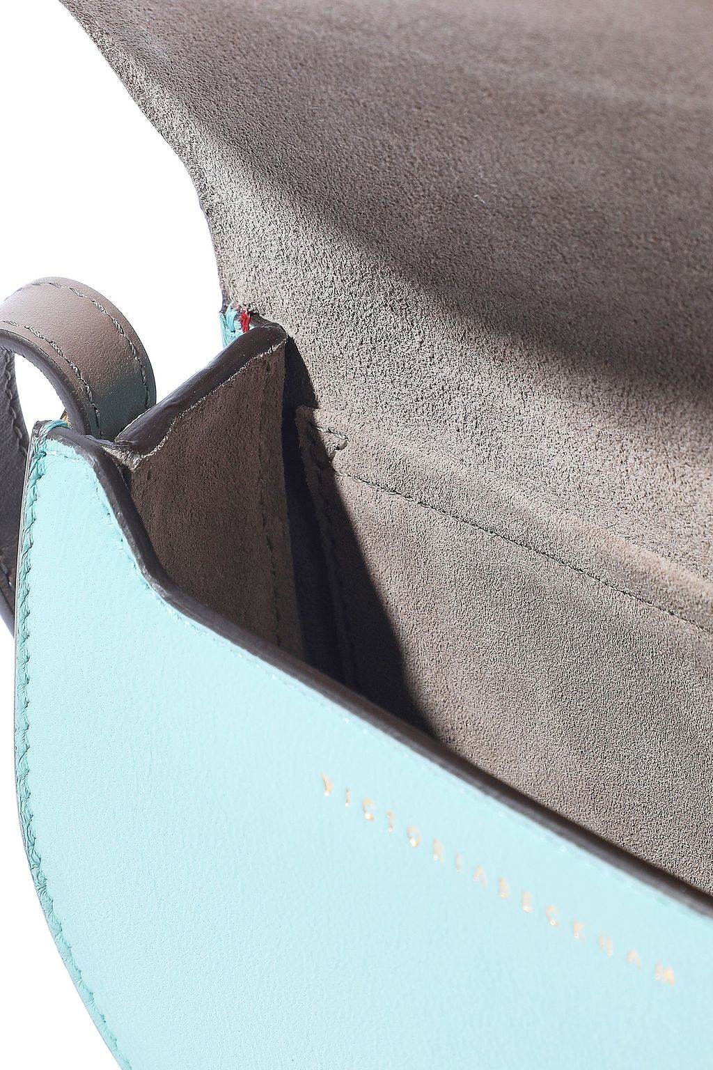 VICTORIA BECKHAM Half Moon color-block leather shoulder bag