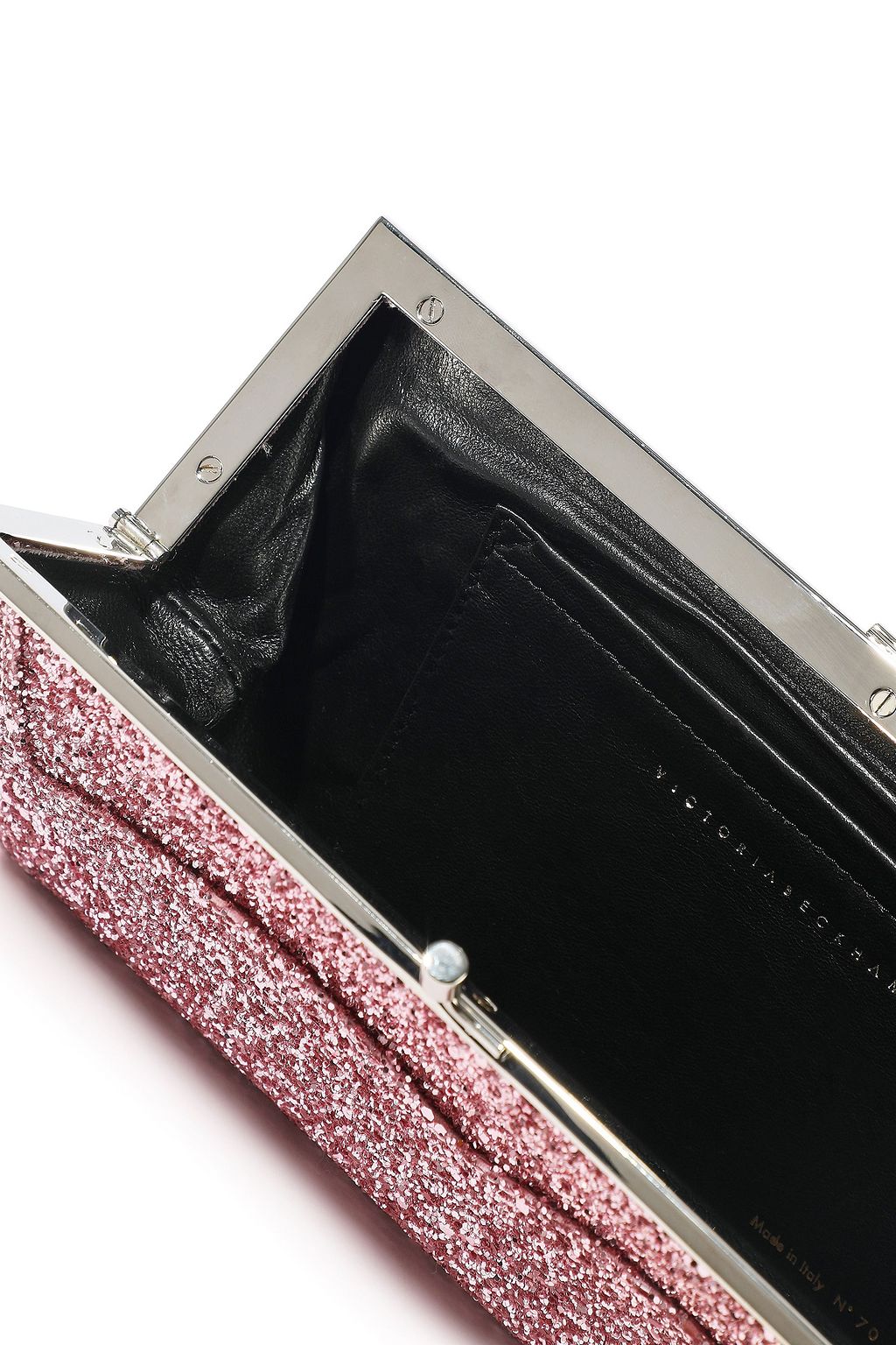VICTORIA BECKHAM Glittered leather clutch