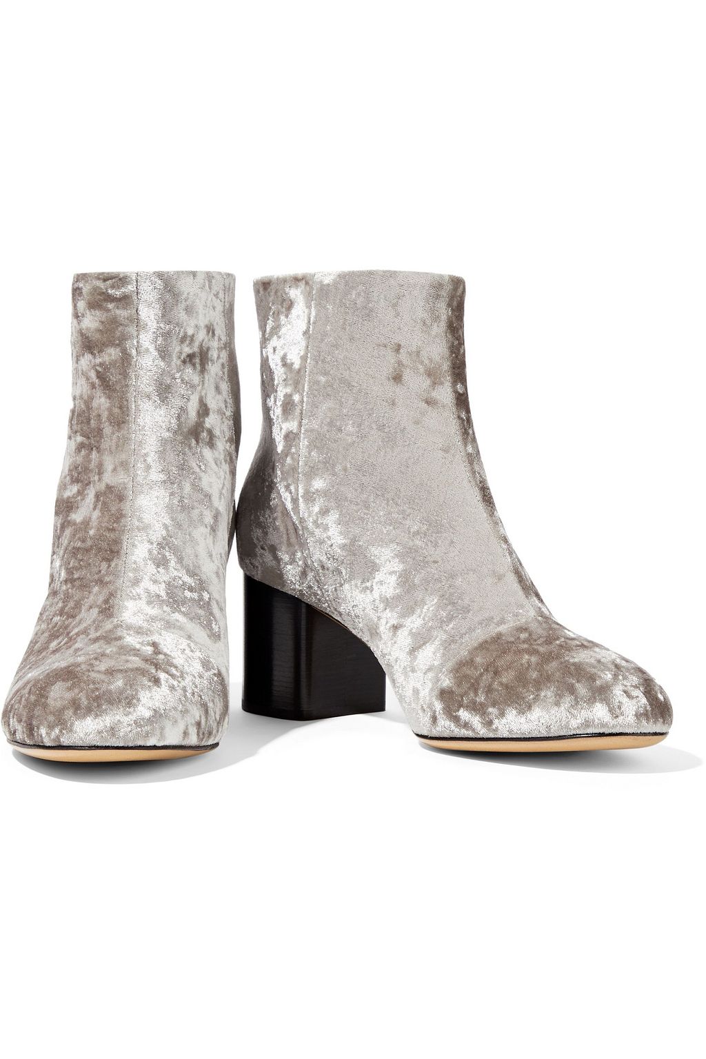 RAG & BONE Drea crushed-velvet ankle boots
