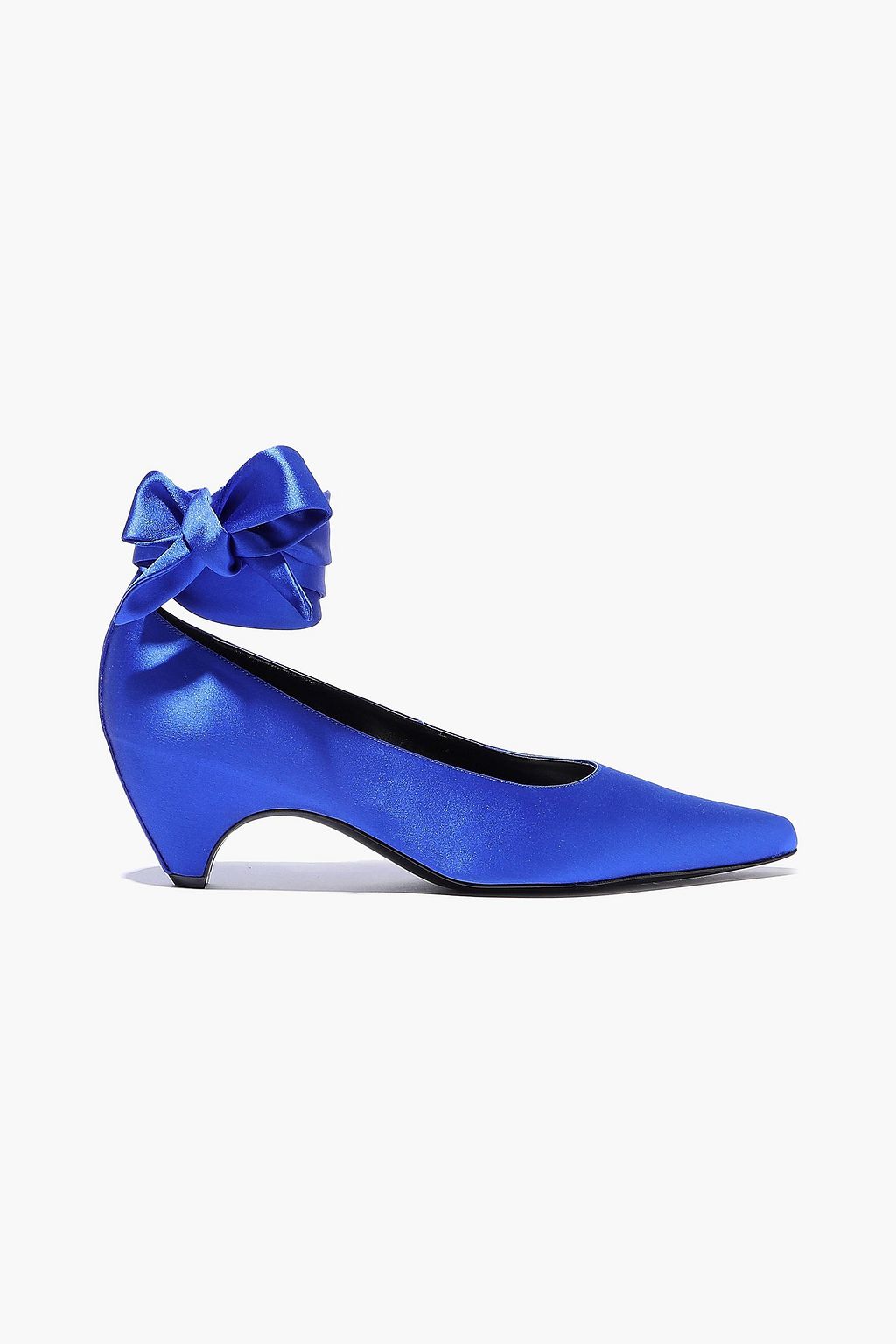 STELLA MCCARTNEY Hemy bow-detailed satin pumps | THE OUTNET