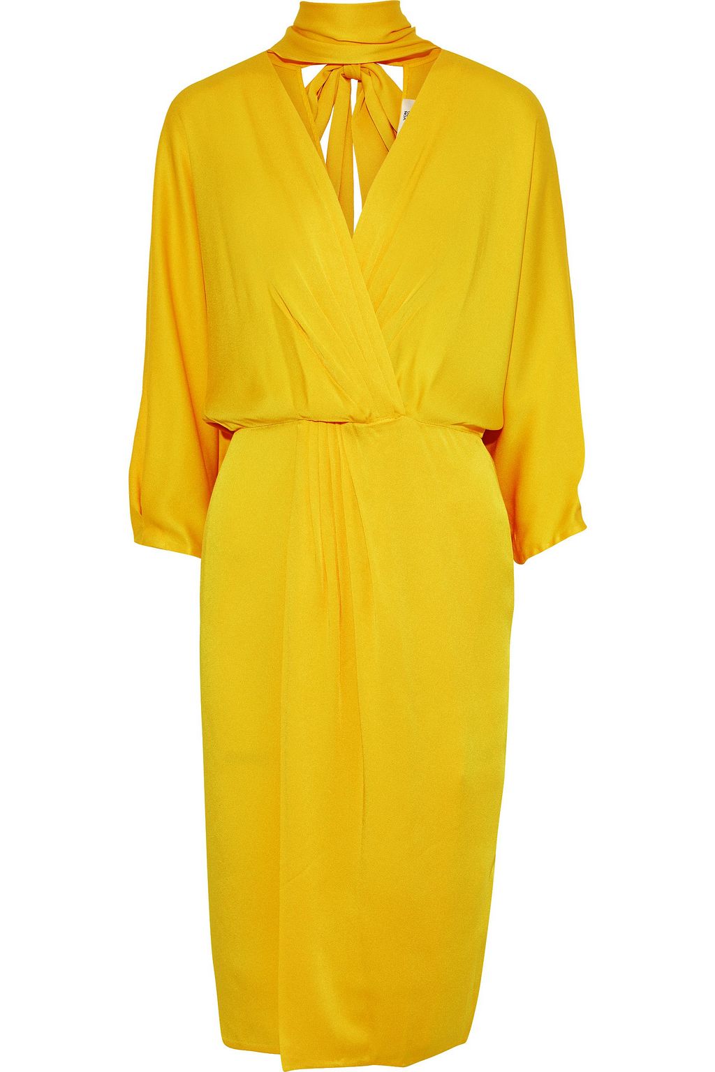 diane von furstenberg yellow wrap dress