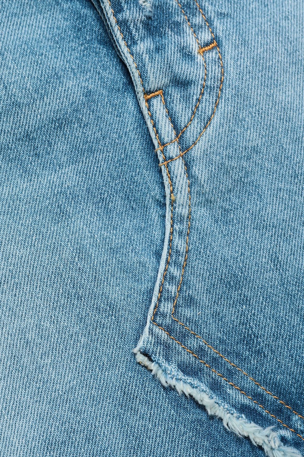 IRO Saiaun frayed denim mini skirt